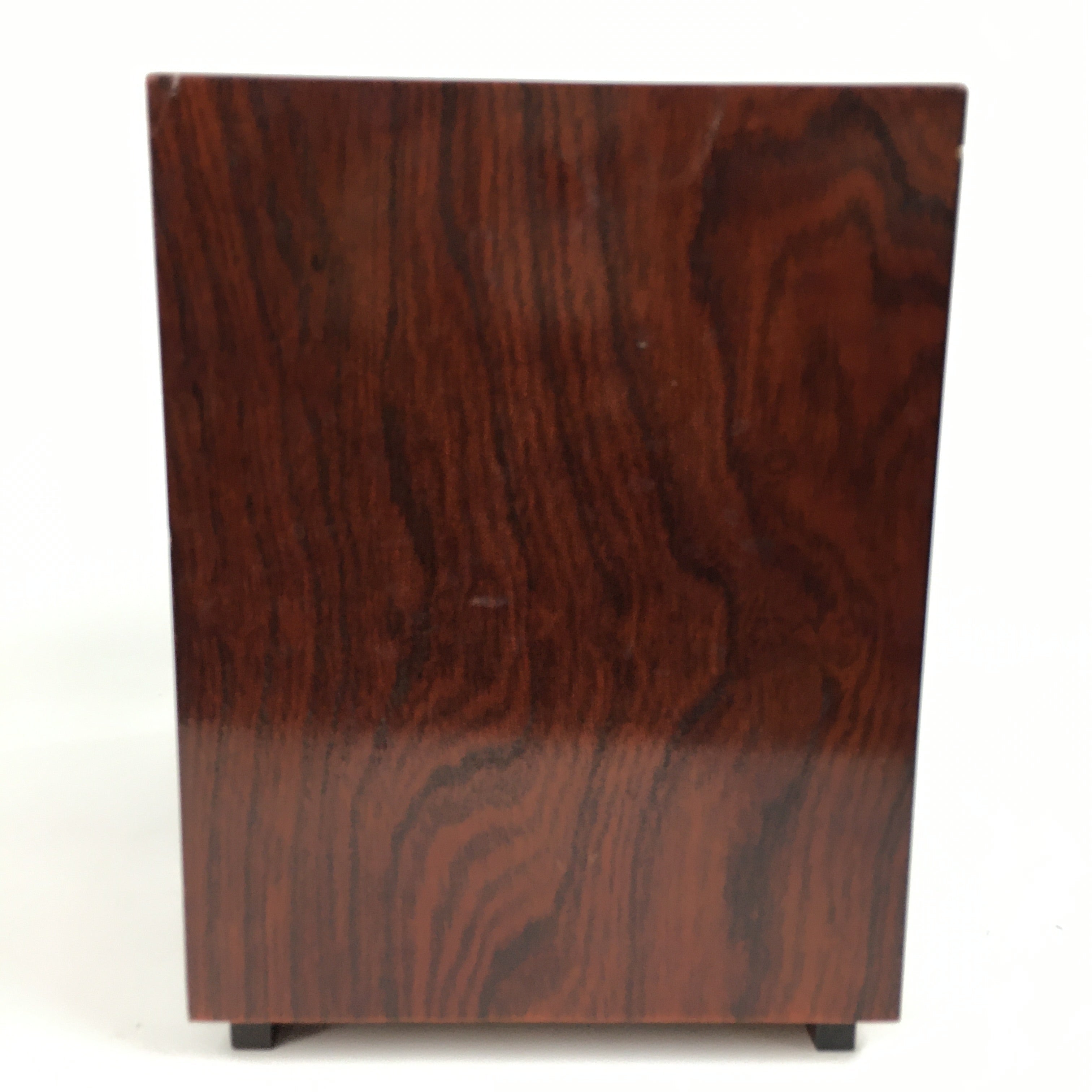 Japanese Wooden Chest Of Drawers Vtg Haribako Maki-e Tansu Brown T286