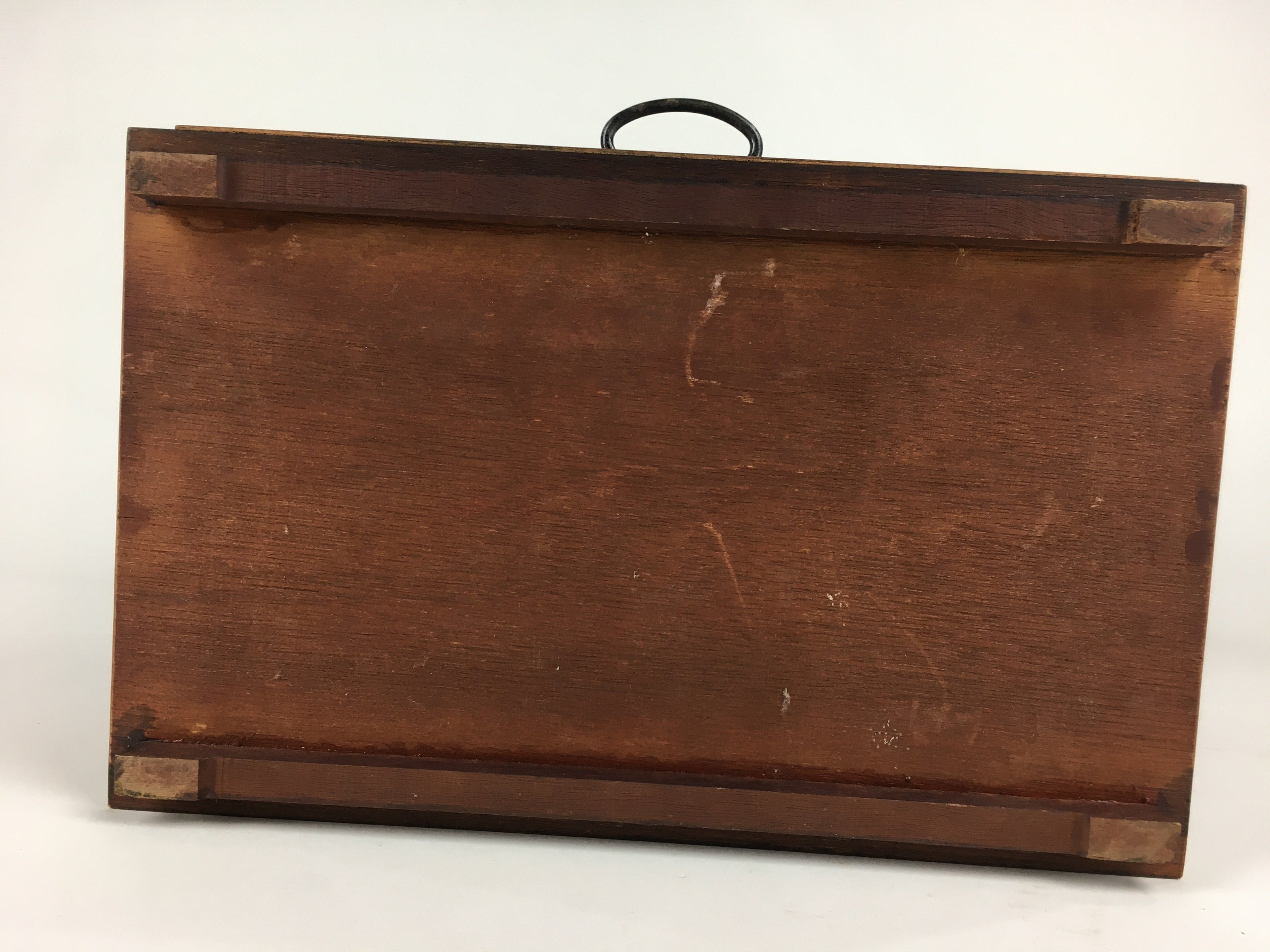 Japanese Wooden Chest Of Drawers Vtg Haribako Maki-e Tansu Brown T286