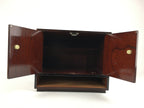 Japanese Wooden Chest Of Drawers Vtg Haribako Maki-e Tansu Brown T286