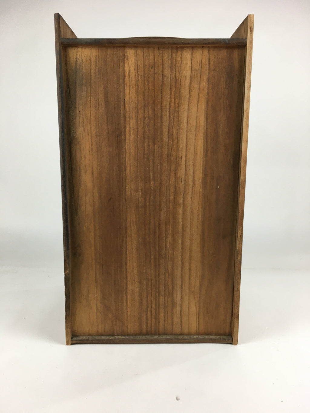 Japanese Wooden Chest Tansu Vtg 2 Panel Door Compartments Drawer T283