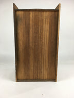 Japanese Wooden Chest Tansu Vtg 2 Panel Door Compartments Drawer T283