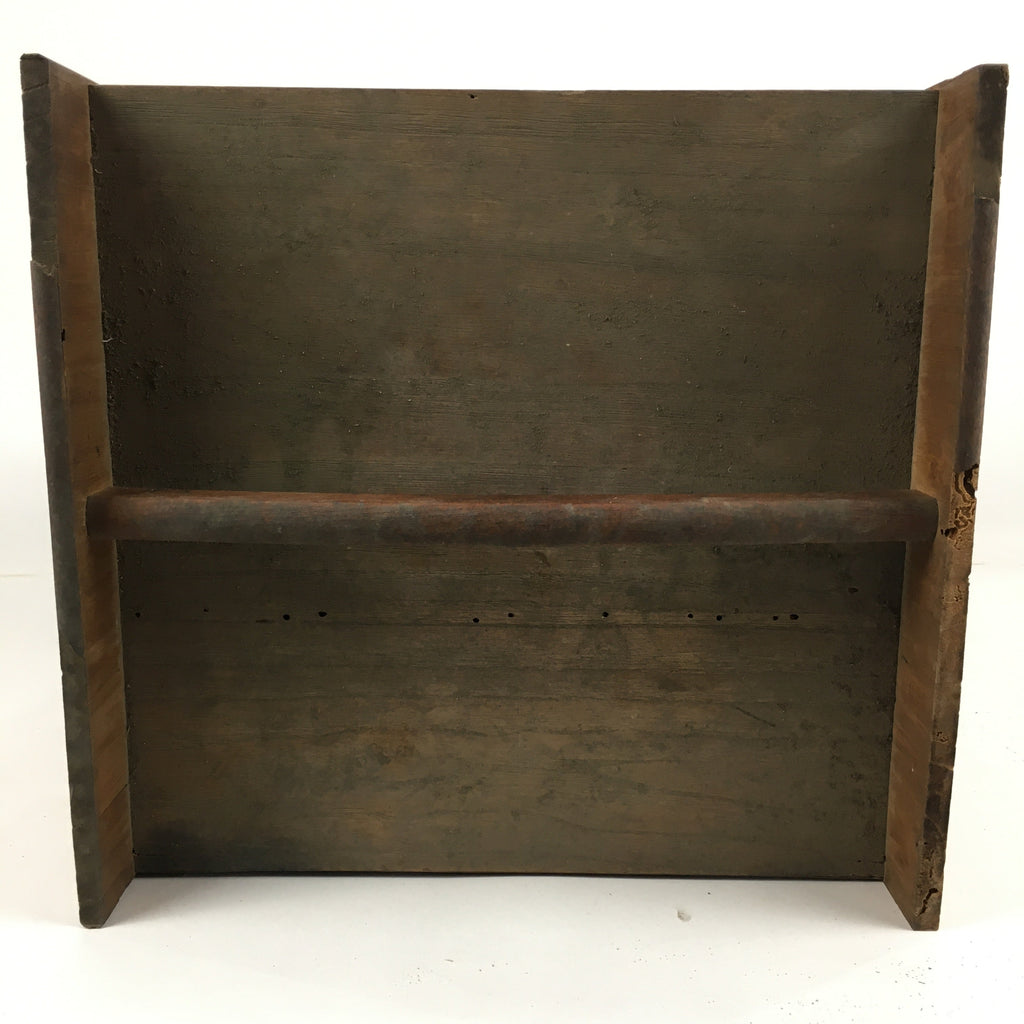 Japanese Wooden Chest Tansu Vtg 2 Panel Door Compartments Drawer T283