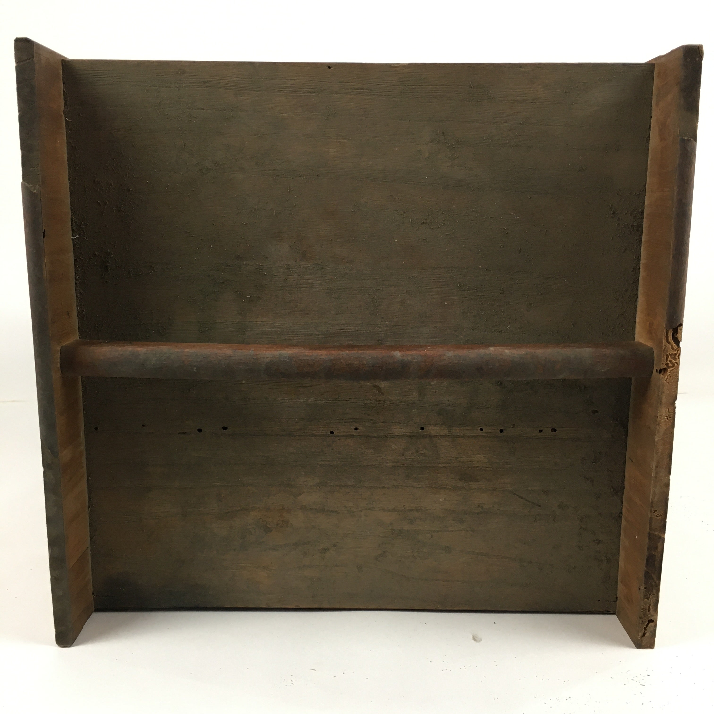 Japanese Wooden Chest Tansu Vtg 2 Panel Door Compartments Drawer T283