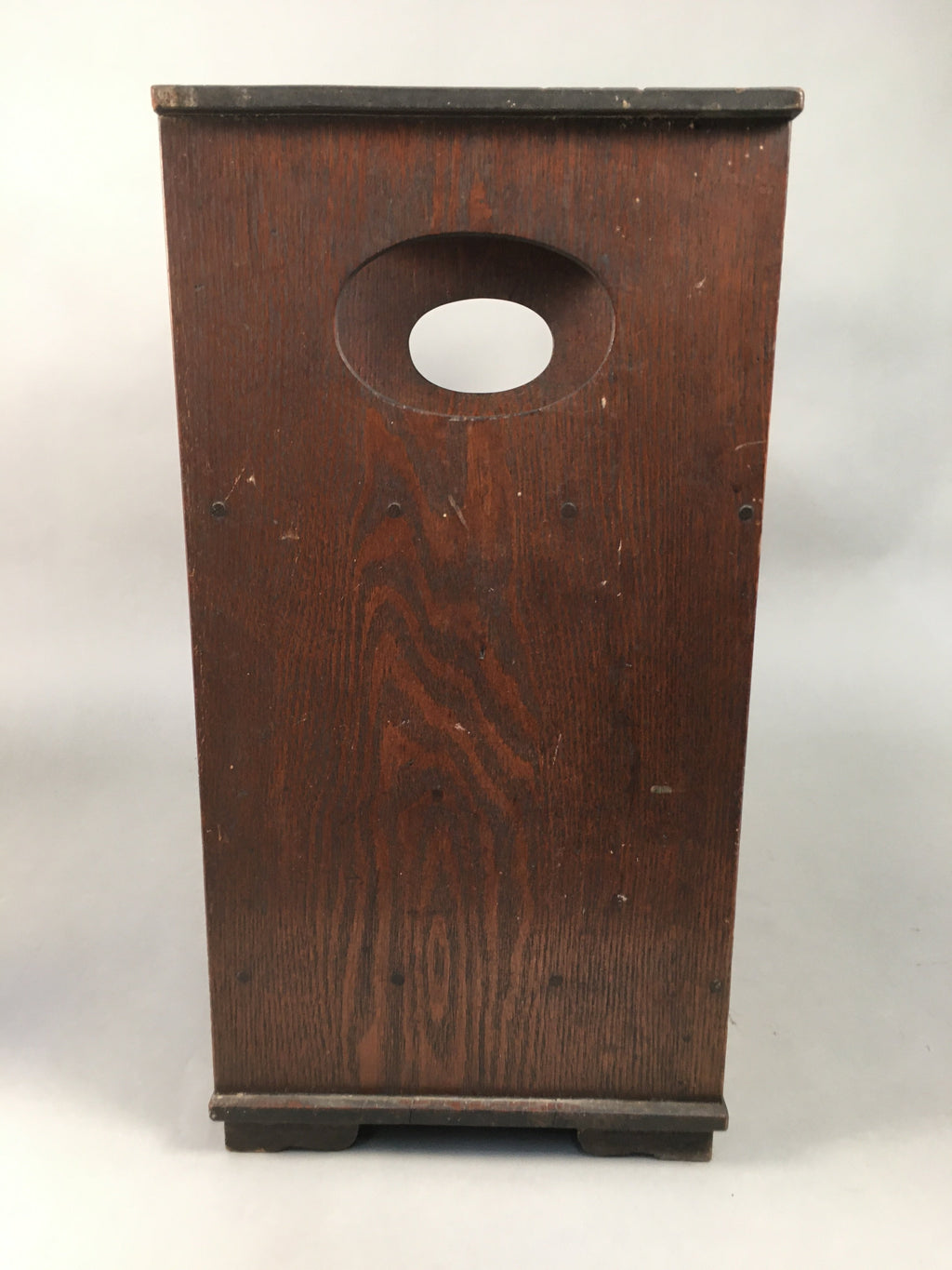 Japanese Wooden Chest Vtg Tansu 2 Drawer Sliding Door Brown Cherry Blossom T226