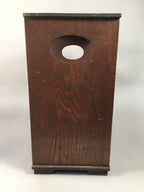 Japanese Wooden Chest Vtg Tansu 2 Drawer Sliding Door Brown Cherry Blossom T226