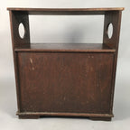 Japanese Wooden Chest Vtg Tansu 2 Drawer Sliding Door Brown Cherry Blossom T226