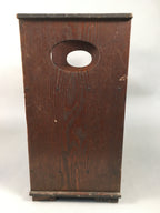 Japanese Wooden Chest Vtg Tansu 2 Drawer Sliding Door Brown Cherry Blossom T226