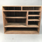 Japanese Wooden Chest Vtg Tansu 6 Drawer Sliding Door Brown T225