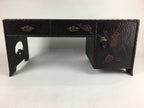 Japanese Wooden Children's Low Desk Kamakura Bori Tansu Style 2 Drawers WT346