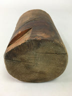 Japanese Wooden Club Yokoduchi Vtg Ironing Tool Fabric Straw Grain J910