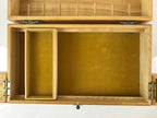 Japanese Wooden Compact Sewing Box Vtg Haribako Chest Tansu T317