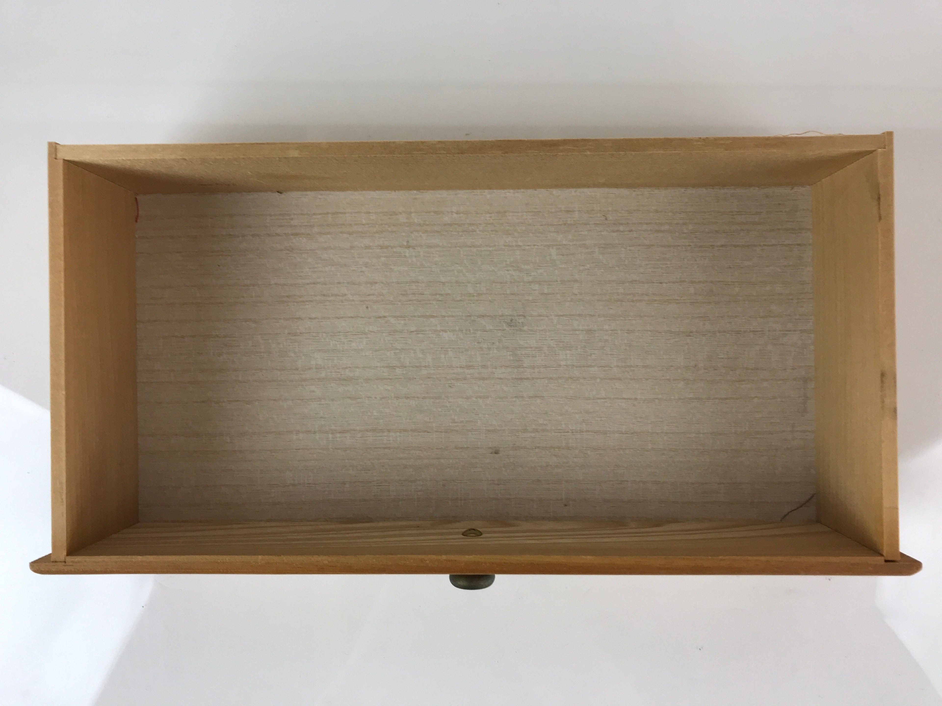 Japanese Wooden Compact Sewing Box Vtg Haribako Chest Tansu T317
