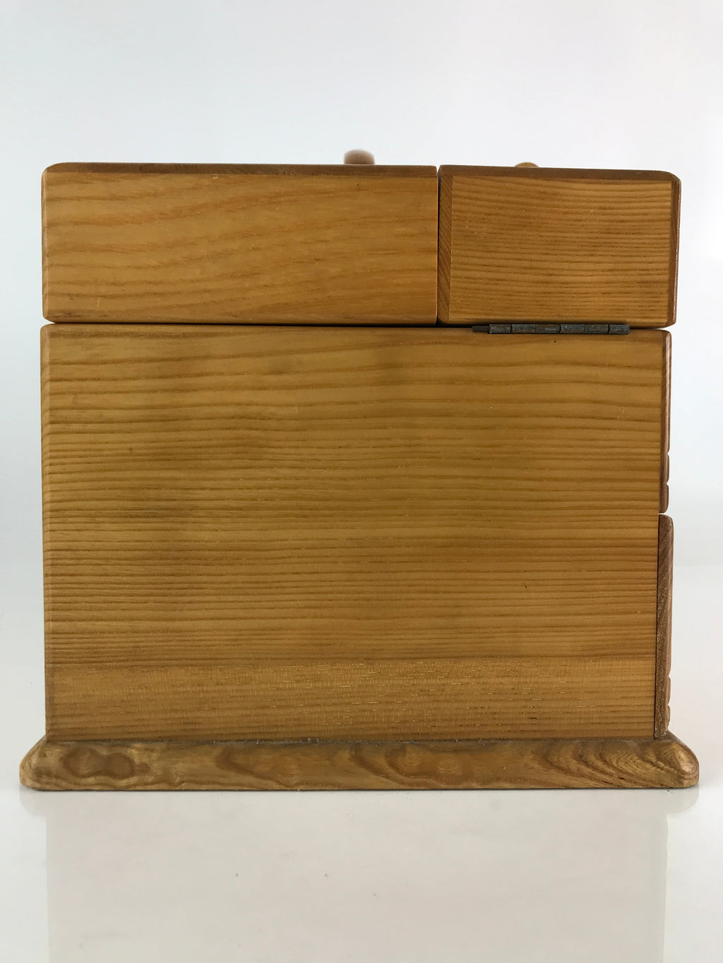 Japanese Wooden Compact Sewing Box Vtg Haribako Chest Tansu T317