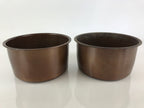 Japanese Wooden Copper Brazier Fire Pit 2pc Set Vtg Hibachi Teabuei-Hibachi H45