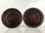 Japanese Wooden Copper Brazier Fire Pit 2pc Set Vtg Hibachi Teabuei-Hibachi H45