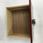 Japanese Wooden Cosmetic Box Vtg Mirror One Drawer Keshobako T263