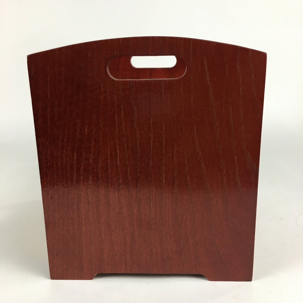 Japanese Wooden Cosmetic Box Vtg Mirror One Drawer Keshobako T263
