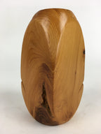 Japanese Wooden Dharma Statue Vtg Wood Carving Daruma Brown BD813