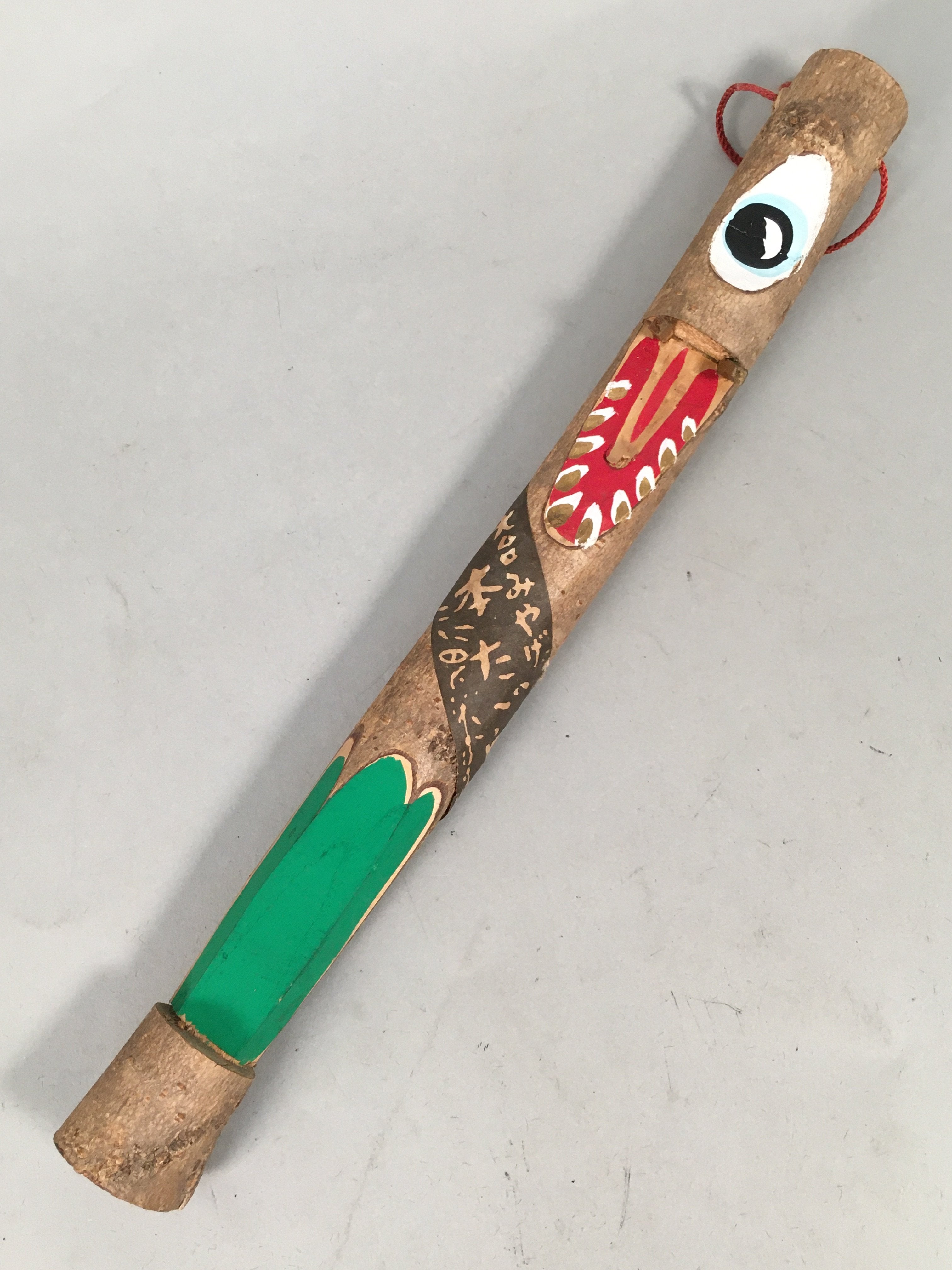 Japanese Wooden Doll Figurine Vtg Hanging Monster Display Branch JK133