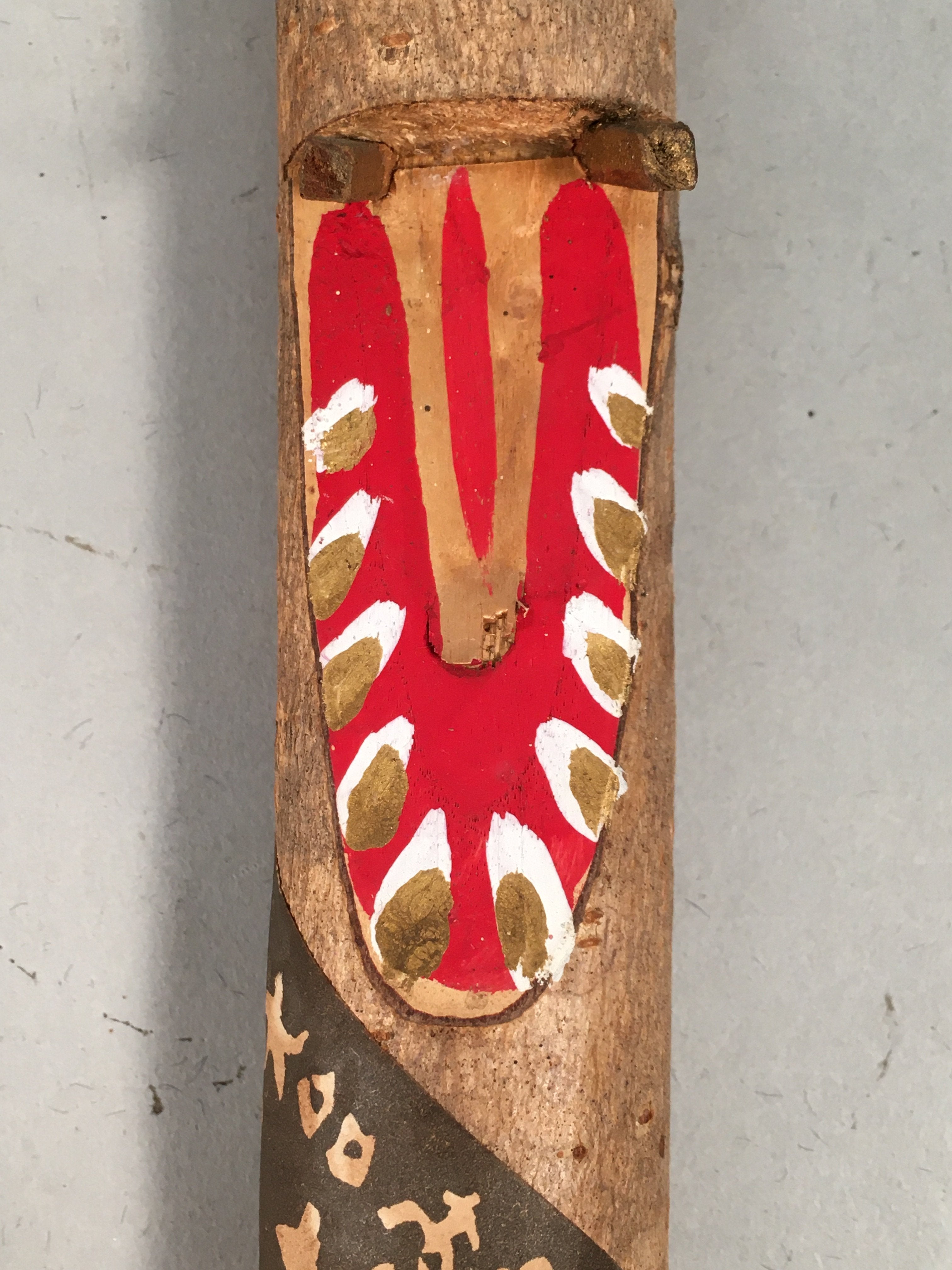 Japanese Wooden Doll Figurine Vtg Hanging Monster Display Branch JK133