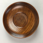 Japanese Wooden Drink Coaster Saucer Vtg Chataku 3pc Natural Grain Brown LW994