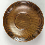 Japanese Wooden Drink Coaster Saucer Vtg Chataku 3pc Natural Grain Brown LW994