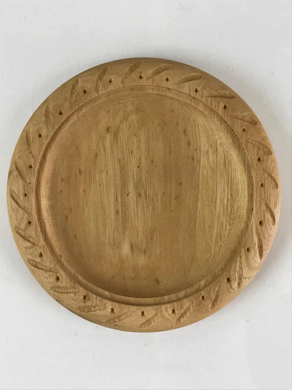 Japanese Wooden Drink Saucer 5pc Set Vtg Chataku Coaster Natural Color UR823