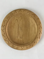 Japanese Wooden Drink Saucer 5pc Set Vtg Chataku Coaster Natural Color UR823