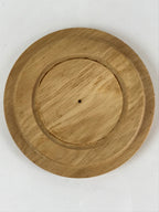Japanese Wooden Drink Saucer 5pc Set Vtg Chataku Coaster Natural Color UR823