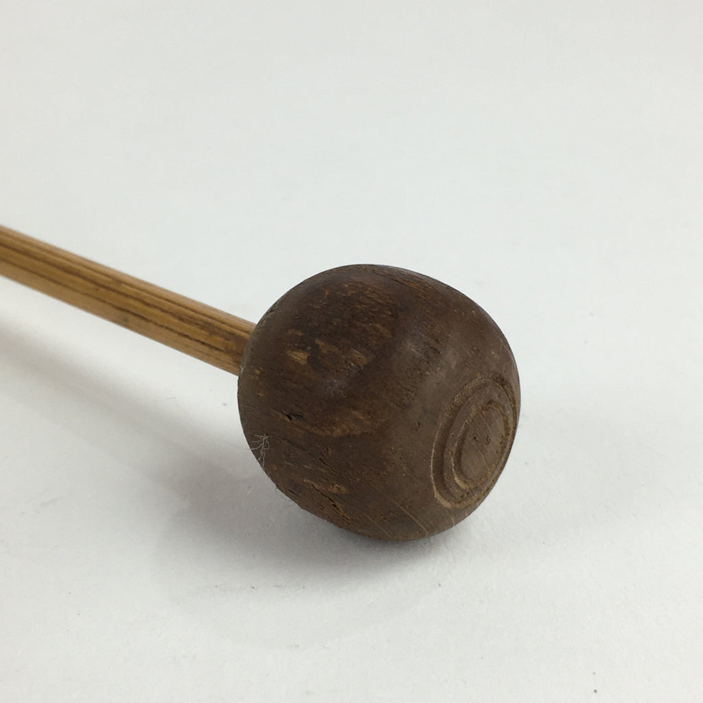 Japanese Wooden Drum Mokugyo Buddhist Altar Fitting Vtg Carving BU730