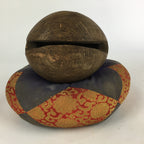 Japanese Wooden Drum Mokugyo Buddhist Altar Fitting Vtg Carving BU730