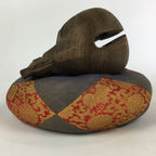 Japanese Wooden Drum Mokugyo Buddhist Altar Fitting Vtg Carving BU730