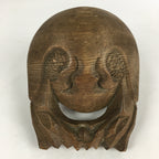 Japanese Wooden Drum Mokugyo Buddhist Altar Fitting Vtg Carving BU730