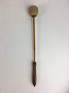 Japanese Wooden Drum Mokugyo Buddhist Altar Fitting Vtg Carving BU732