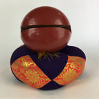 Japanese Wooden Drum Mokugyo Buddhist Altar Fitting Vtg Carving BU733