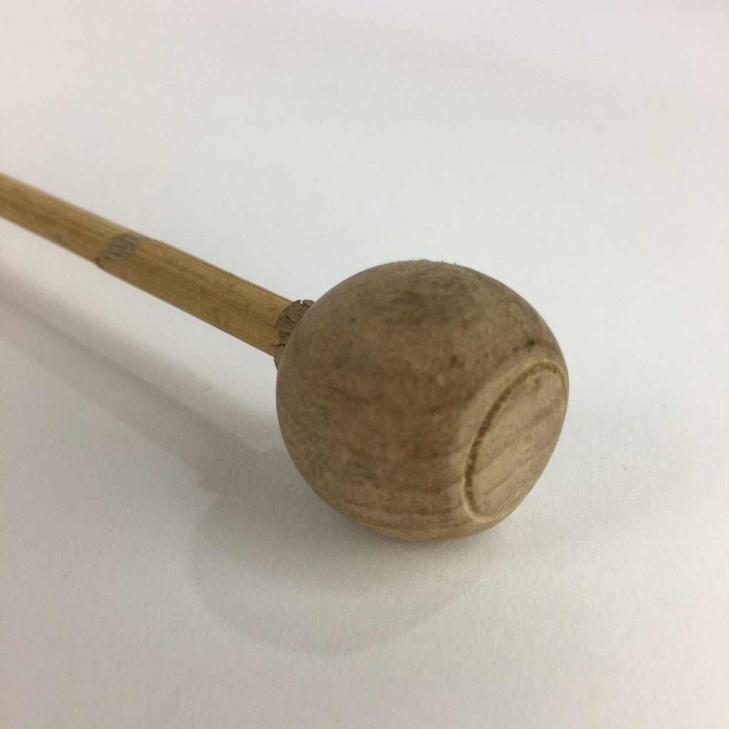 Japanese Wooden Drum Mokugyo Buddhist Altar Fitting Vtg Carving BU734