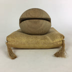 Japanese Wooden Drum Mokugyo Buddhist Altar Fitting Vtg Carving BU734