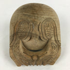 Japanese Wooden Drum Mokugyo Buddhist Altar Fitting Vtg Carving BU734