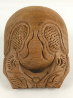 Japanese Wooden Drum Mokugyo Buddhist Altar Fitting Vtg Carving BU815