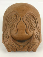 Japanese Wooden Drum Mokugyo Buddhist Altar Fitting Vtg Carving BU815