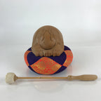 Japanese Wooden Drum Mokugyo Buddhist Altar Fitting Vtg Carving BU815