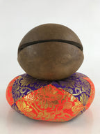 Japanese Wooden Drum Mokugyo Buddhist Altar Fitting Vtg Carving Butsugu BU887