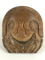 Japanese Wooden Drum Mokugyo Buddhist Altar Fitting Vtg Carving Butsugu BU887