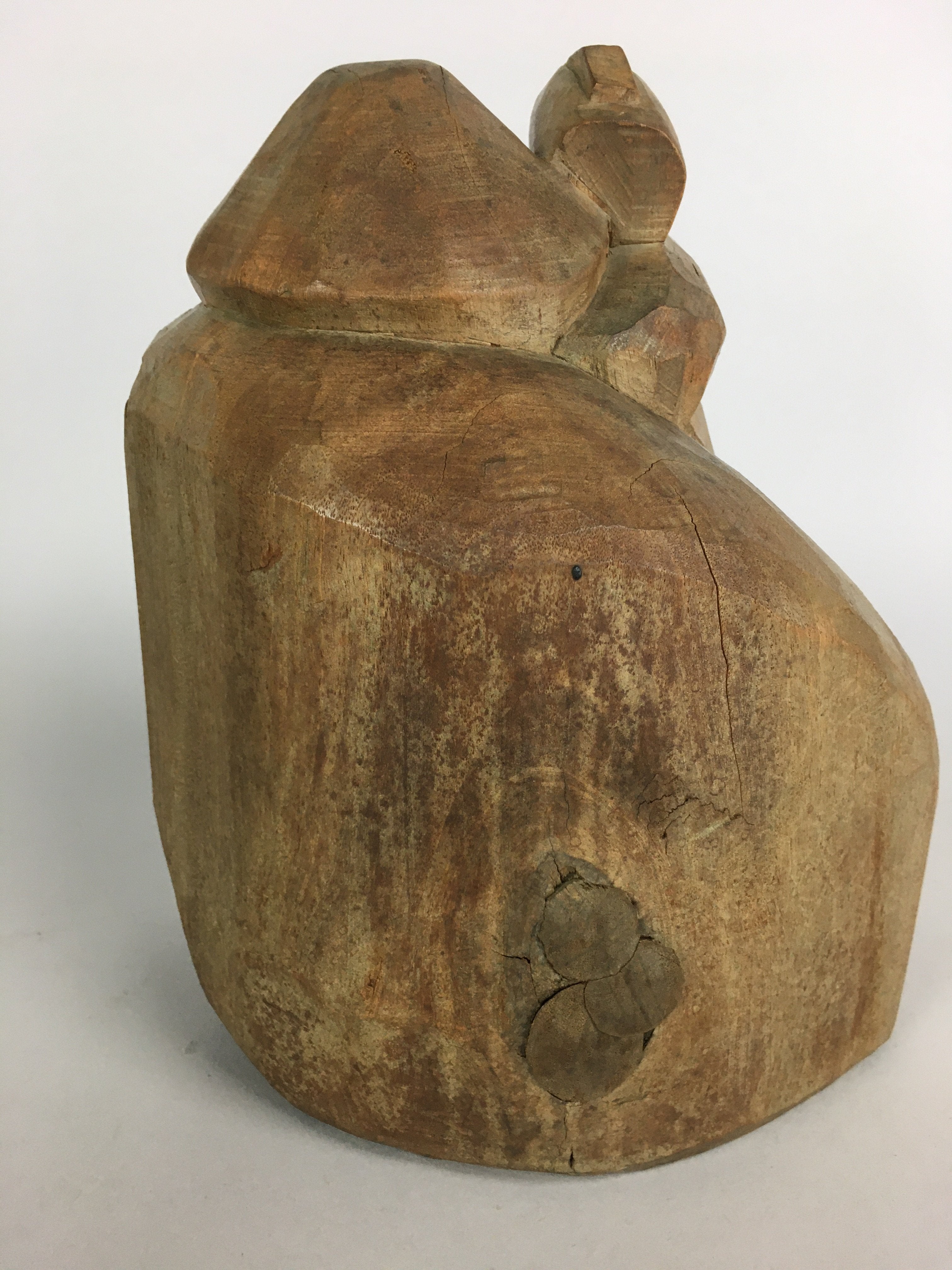 Japanese Wooden Figurine Statue Vtg Seven Lucky Gods Daikokuten BD627
