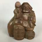 Japanese Wooden Figurine Statue Vtg Seven Lucky Gods Daikokuten BD627