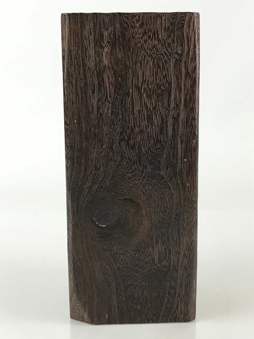 Japanese Wooden Flower Vase Kabin Brown Vtg Ikebana Arrangement Flower FK27