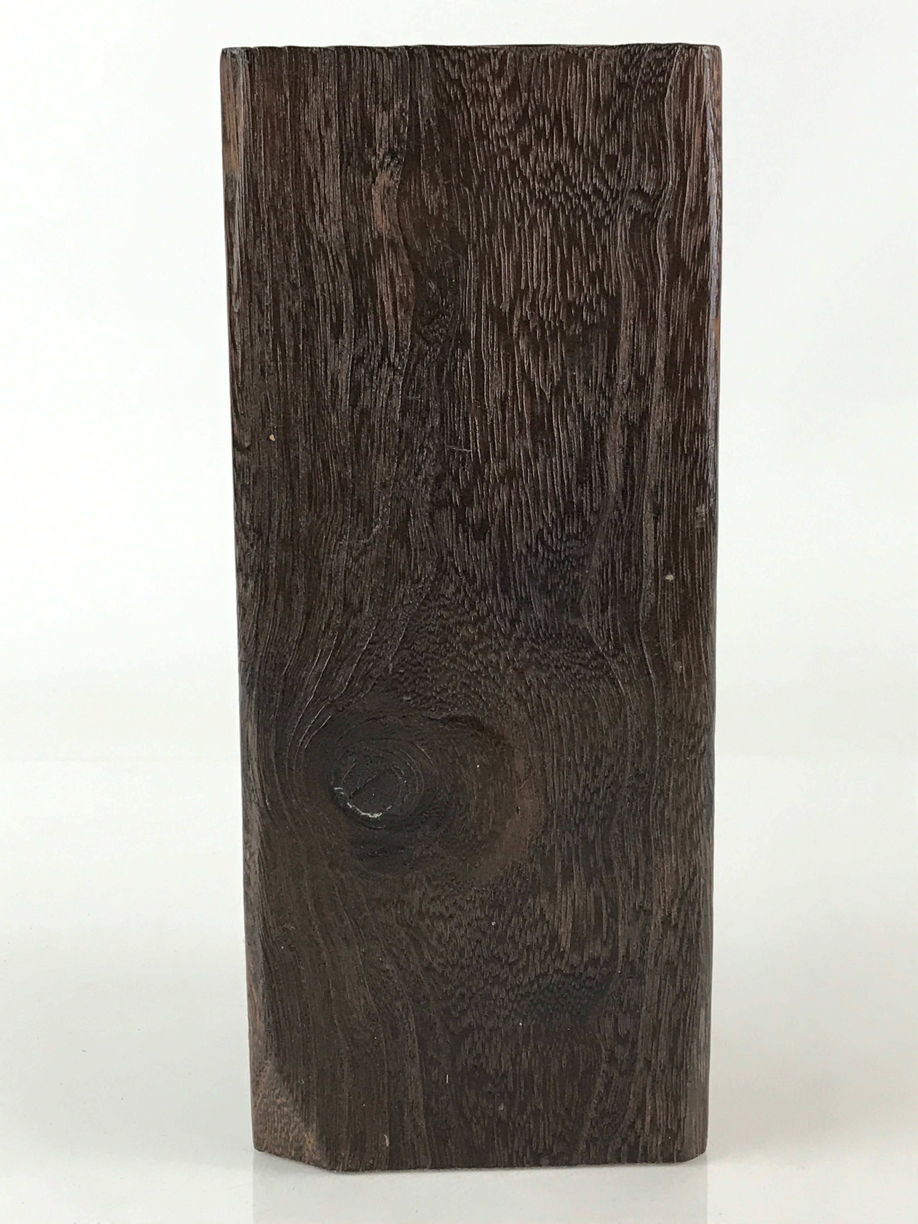 Japanese Wooden Flower Vase Kabin Brown Vtg Ikebana Arrangement Flower FK27