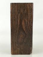 Japanese Wooden Flower Vase Kabin Brown Vtg Ikebana Arrangement Flower FK27