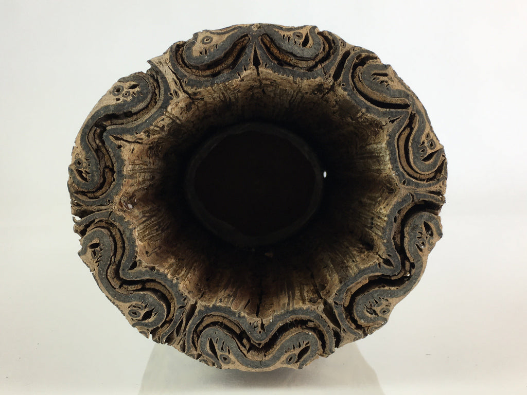 Japanese Wooden Flower Vase Kabin Vtg Flower Arrangement Ikebana FV999