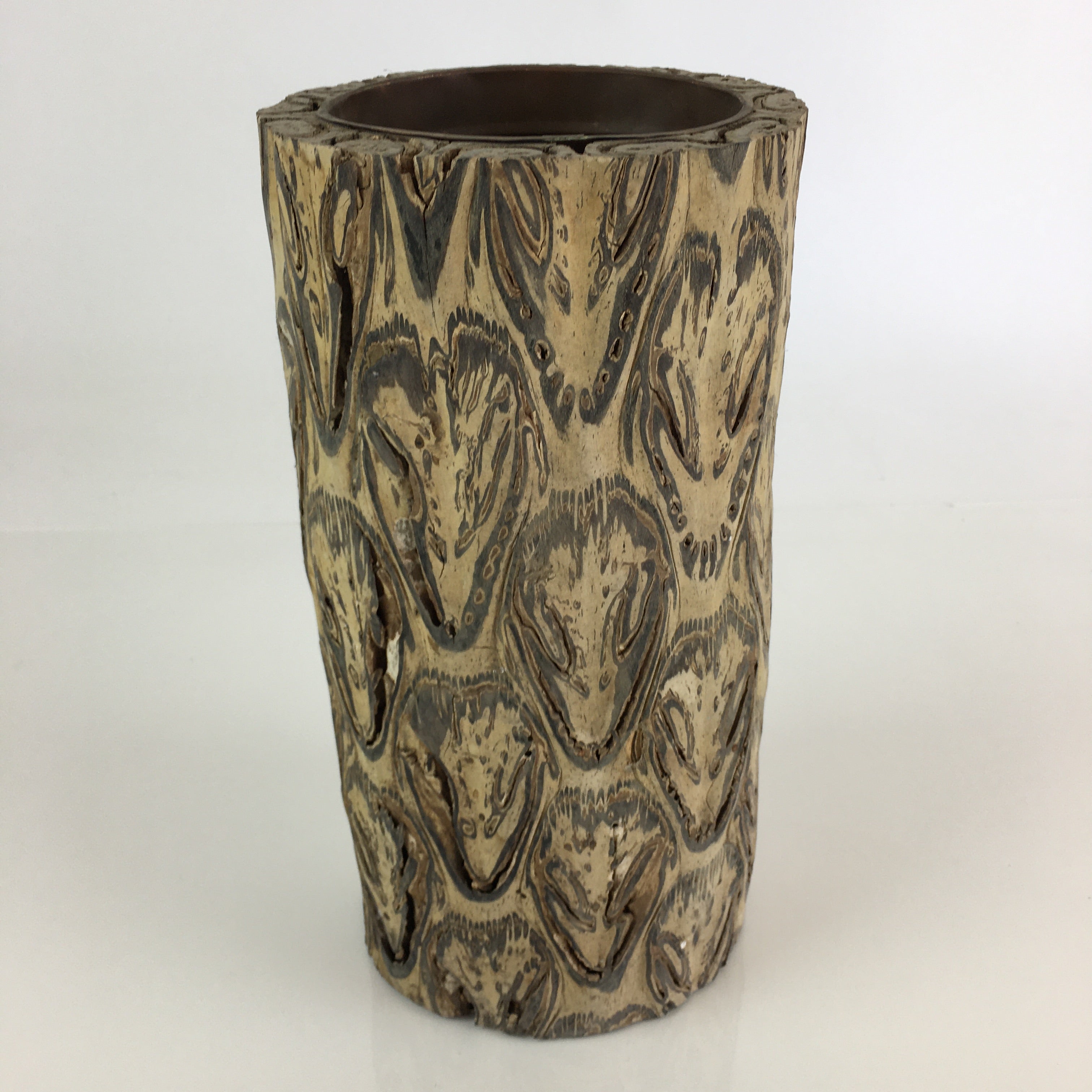 Japanese Wooden Flower Vase Kabin Vtg Flower Arrangement Ikebana FV999